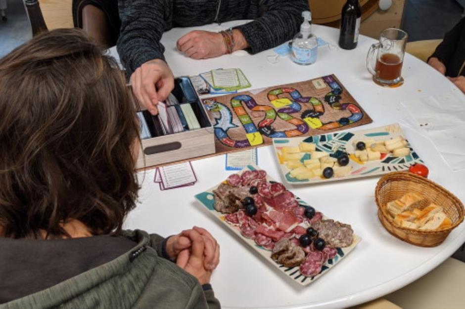Planches apéro pendant une partie de TTMC 