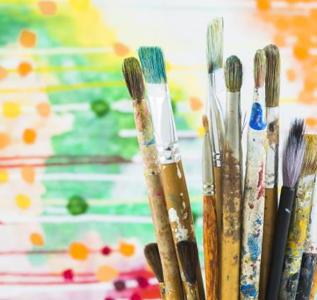 group-brushes-colorful-background