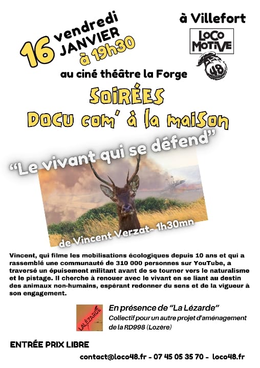 SOIRÉE DOCU DÉBAT "LE VIVANT QUI SE DÉFEND"