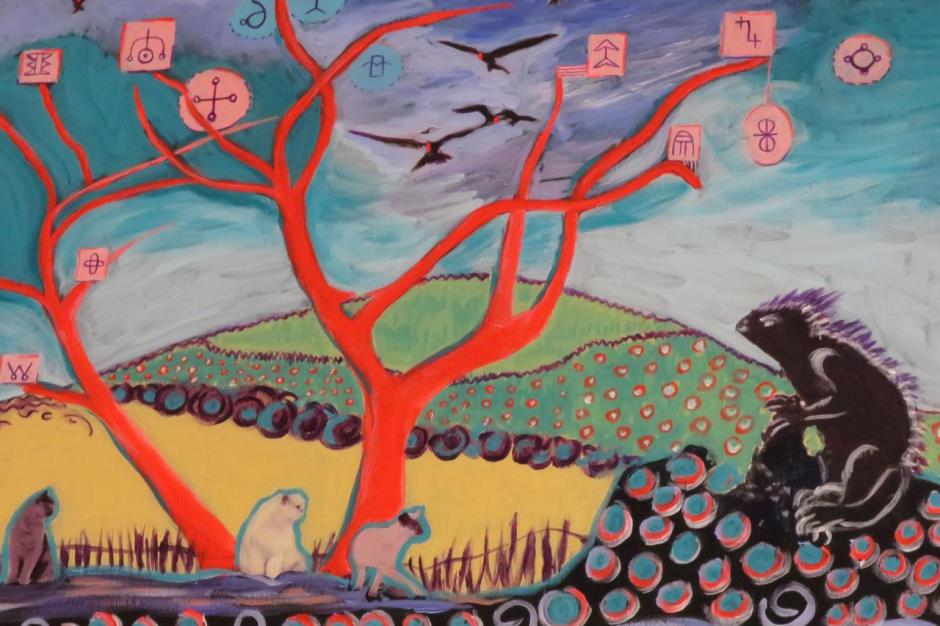 pays imaginaire technique mixte 65x50cm 