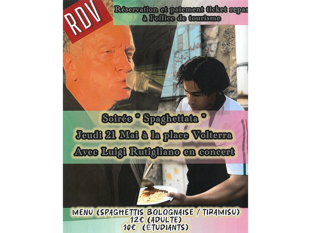 SOIRÉE "SPAGHETTATA" — visuel événement