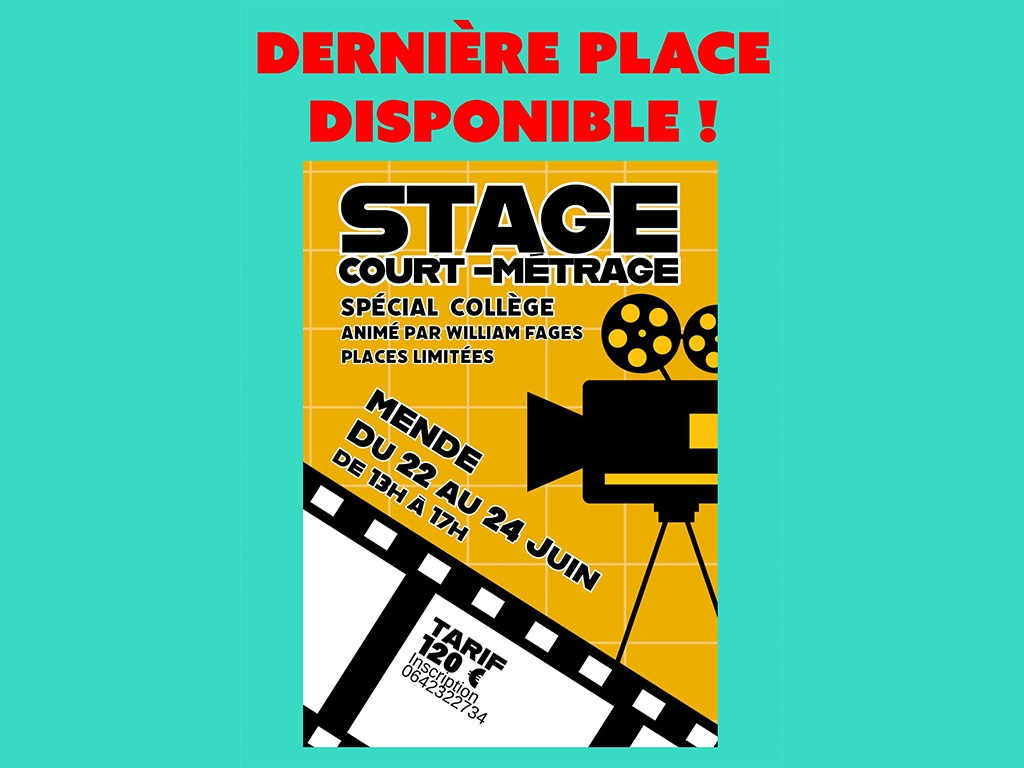 STAGE COURT- MÉTRAGE — visuel événement